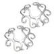 thumbnail image 5 of Clip floral de acero inoxidable plateado hueco de 1 par en anillo de mamilo, 5 of 5
