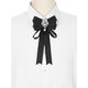 thumbnail image 4 of INSPIRE CHIC Corbata de cuello pre-anudada para el regreso a clases de mujeres, cinta elegante con moño, broches de lazo, negro, talla única, 4 of 5