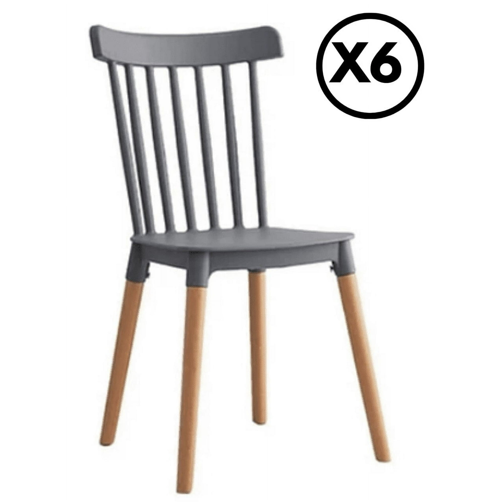 Moadchile - Pack 6 Sillas Windsor Grises