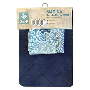 Zahr - Juego De Baño Piso + Cortina