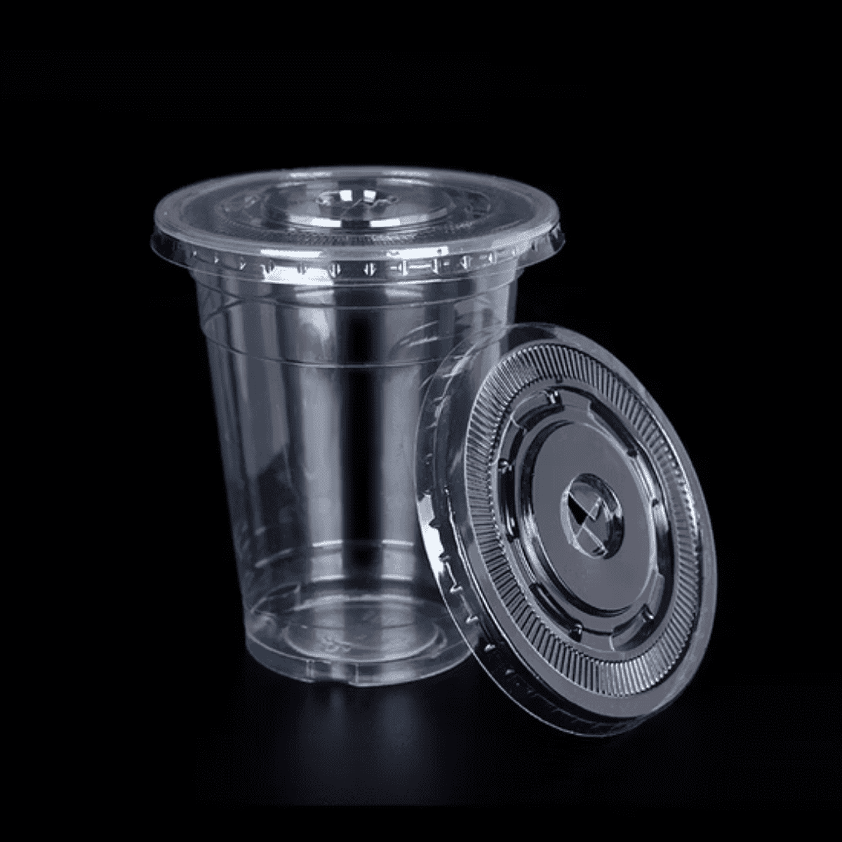 Genérica - Vasos Pet Con Tapa 20oz-600cc Pack De 50 Und Vaso Transparente