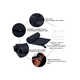 thumbnail image 2 of Toalla Microfibra Secado Rápido 2 Pack 120x60 80x30 + Estuche Negro, 2 of 3