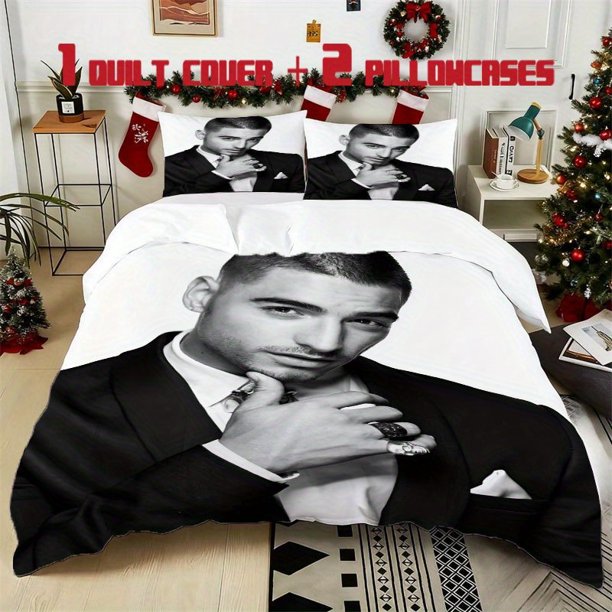 3pcs Maluma Printed Bedding Set Soft Duvet Cover with 2 Pillowcases All Season Comfort