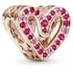 thumbnail image 2 of Charm Pandora Sparkling Ruby Red & Pink Freehand Heart, 2 of 2