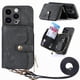 thumbnail image 1 of Funda Tipo Cartera con Correa Cruzada para iPhone 14 Pro Max Protección Contra Golpes Negro, 1 of 5
