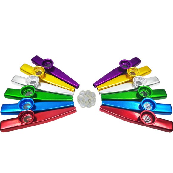Kazoo Fartime 12 uds de metal de 12 cm multicolor + diafragmas