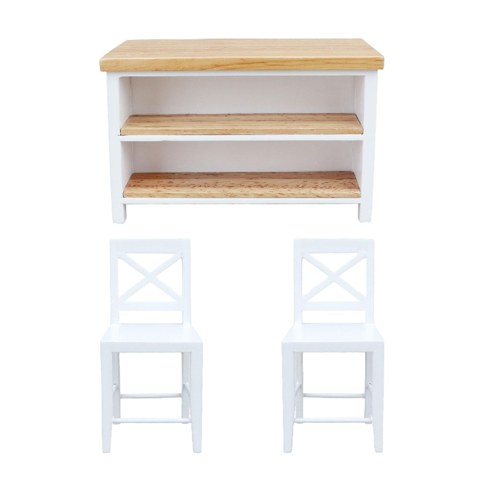 Bothyi - Mesa Y Silla Para Bar De Casa De Muñecas, Accesorios De Decoración Para El Hogar, 3 Uds., 1:12