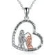 thumbnail image 1 of Collar mamá hija bebé corazón plata 925, 1 of 3