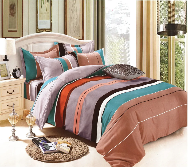 Genérico - Juego Sabana Estampado Algodon 1.5 Plaza Color 7