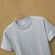 thumbnail image 5 of Camiseta de Mujer de Manga Corta, Camiseta Ajustada de Cuello Redondo, casual y Moderna, top de Mujer de Algodón de color Puro, Gris Claro, 5 of 8