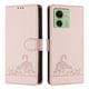 thumbnail image 5 of Funda tipo cartera FOXDOCK para Motorola Edge 2023 con soporte, ranuras, RFID, diseño de gato, 5 of 5