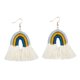 thumbnail image 4 of Joyería De Moda Borla Fringe Forma De Arco Iris Pendientes Colgantes De Gota Gris, 4 of 5