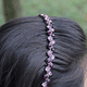 thumbnail image 5 of Diademas con peine de dientes para mujer con diamantes de imitación y cuentas de cristal de plástico, paquete de 4, 5 of 5