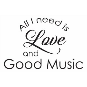 Rienda Libre Graphics - Decomural Love And Good Music Inspirational Ws-44255