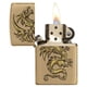 thumbnail image 3 of Mechero de bolsillo Zippo Dragon Design en latón cepillado, 3 of 6