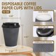 thumbnail image 3 of Clawsoff 100 Pack 12 oz Coffee Cups with Lids Disposable Paper, 3 of 3