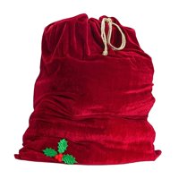 Bothyi - Bolsa De Regalo De Papá Noel Bolsa De Navidad De Terciopelo Saco Grande De Regalo De Papá Noel Para Fiesta Rojo