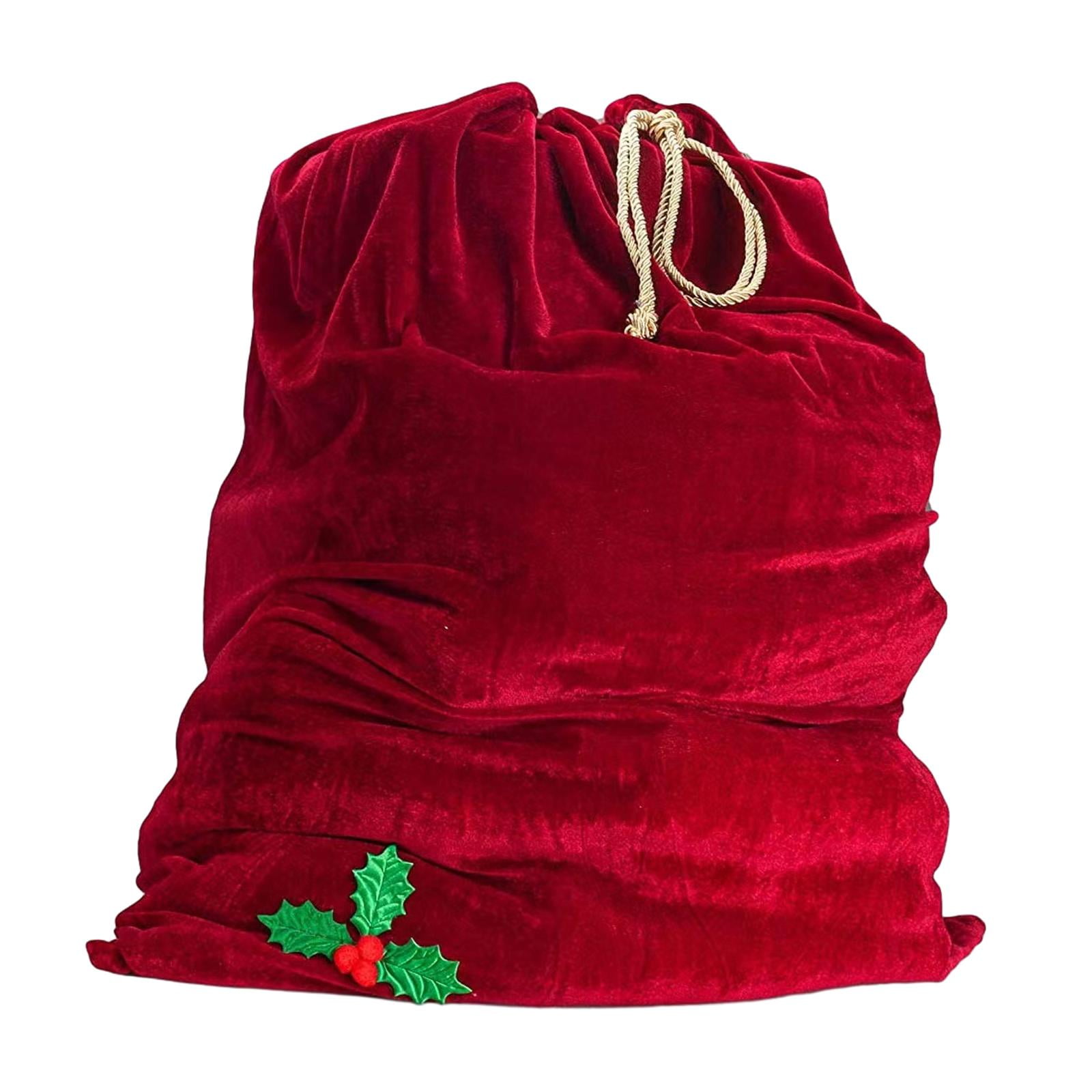 Bothyi - Bolsa De Regalo De Papá Noel Bolsa De Navidad De Terciopelo Saco Grande De Regalo De Papá Noel Para Fiesta Rojo
