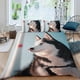 thumbnail image 2 of Husky Siberiano Conjunto de sábanas temático, trío de piezas, cómodo y amigable con la piel, diseño único, regalo de decoración para el hogar para familiares, amigos y fans, 90 cm * 190 cm, 2 of 6