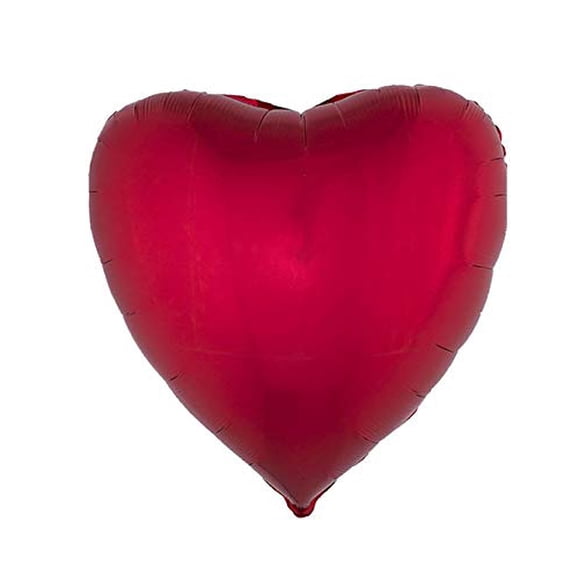 Lámina para globos en forma de corazón, color rojo, 18 x 19 cm