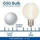 thumbnail image 5 of Guirnalda de bombillas LED de filamento, novedosas, G50, paquete de 25, 5 of 9