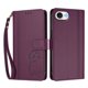 thumbnail image 3 of Funda Cartera Trébol para iPhone 17e/iPhone 16e con Ranuras Tarjetas y Carga Inalámbrica Violeta, 3 of 6