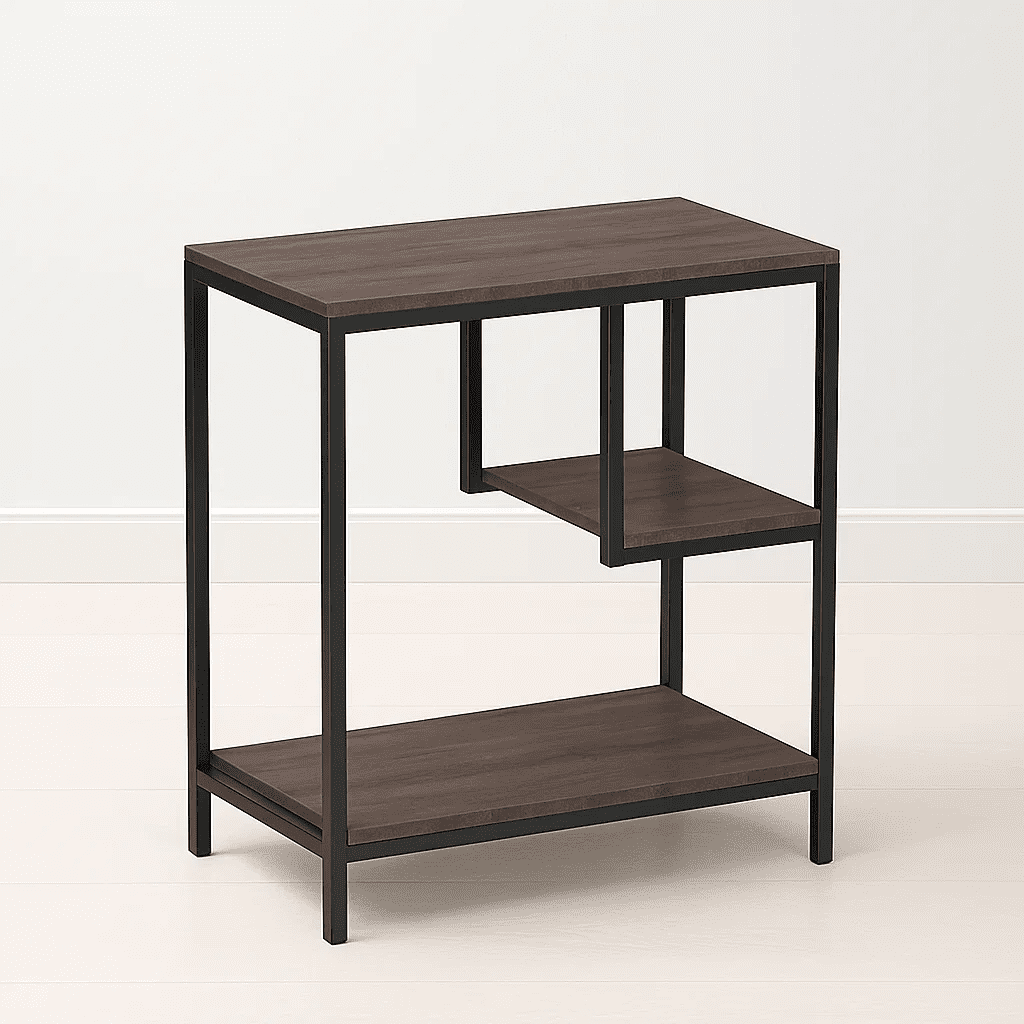 Klik Muebles - Mesa Auxiliar De 3 Niveles Con Estantes Abiertos