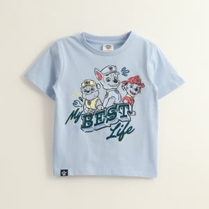 Polera Manga Corta Niño Rubble Chase Marshal Azul Paw Patrol