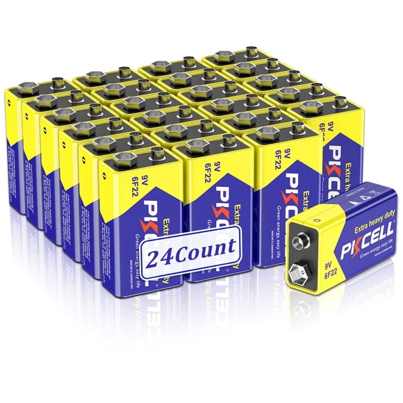 Pilas de 9 V PKCELL 6F22 de alta potencia y larga duración (24)