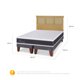 thumbnail image 3 of Cama Europea Europea Ortopedic 2P Bd Respaldo Torino 2 Plaza Base Dividida, 3 of 10