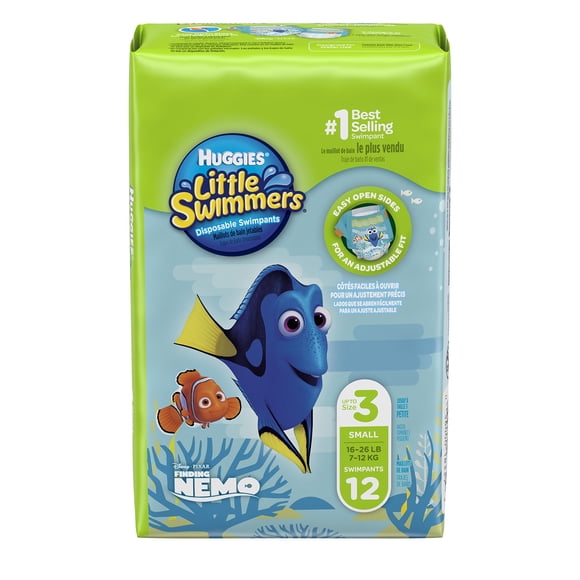 Pañales para Natación HUGGIES Little Swimmers Talla 3 Pequeña Paquete de 12