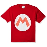 Camiseta Nintendo Mario Icon Para Niños, Talla Xl, Roja