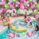 thumbnail image 2 of 99pcs, Tropical Balloon Arch Kit, Hawaiian Balloon Arch Garland Kit, Flamingo Balloons With Jungle Palm Leaves, Multi Coloured Balloon Arch For Birthday Wedding Tropical Party Decorations, Summer Part, 2 of 2