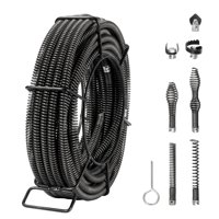Cable De Limpieza De Desagües Vevor De 20 M X 16 Mm Con 7 Cortadores Para 2 A 10 Cm