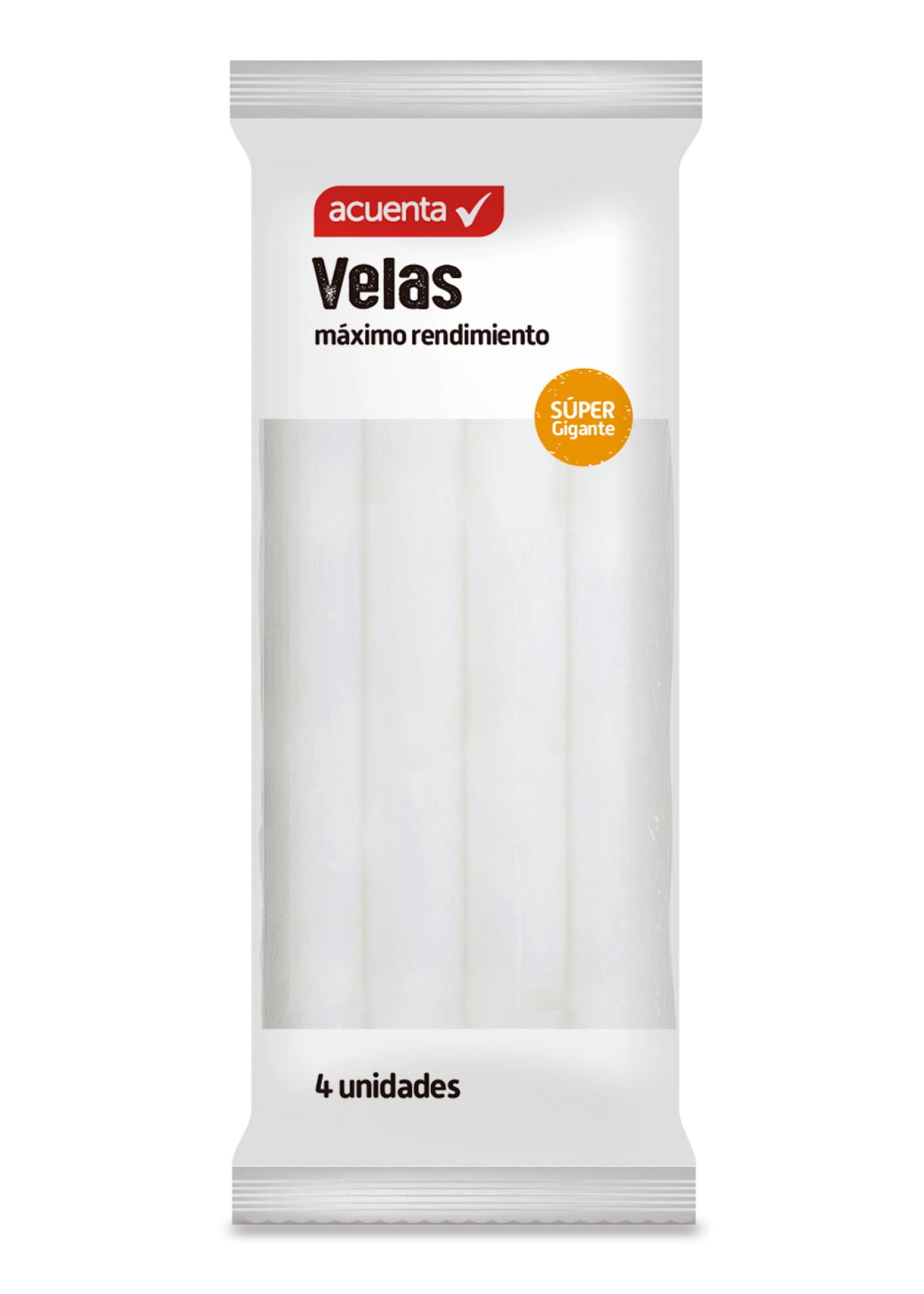 Vela Gigante 4 Unidades Acuenta