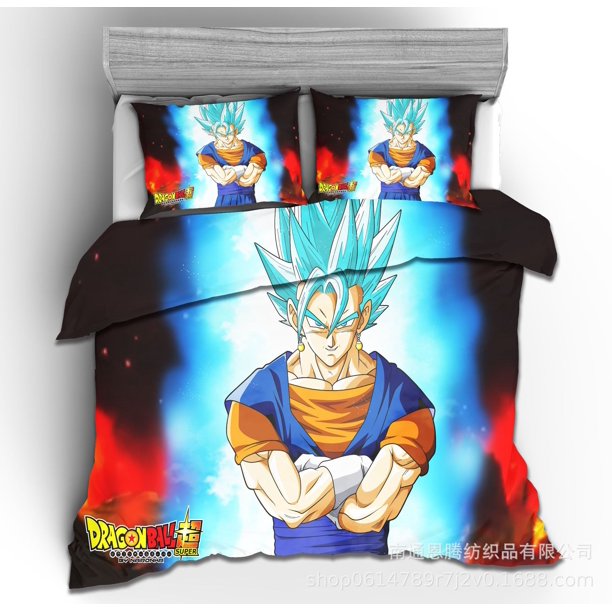 New Dragon Ball Duvet Comforter Quilt Cover Set Super Saiyan Bedding Set Anime Cartoon Bed Bedroom Home Children Kids Boys Gifts Bed Sheets