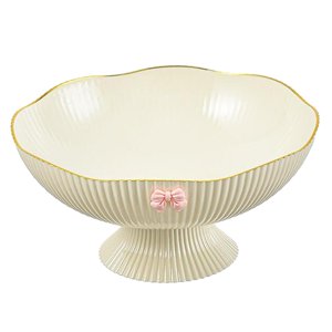 Bothyi - Frutero Con Pedestal Extraíble, Cesta De Frutas Para Sala De Estar, Granja, Color Blanco