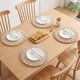 thumbnail image 3 of Manteles Individuales de Estilo Rústico Juego de 4 Manteles Redondos para Decoración de Mesa de Comedor Interior Exterior Lavables Mantel de Cocina Limpieza Fácil Avena Ceniza 15x15 pulgadas, 3 of 5