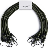 Xusx111 - 45Cm- Cuerdas De Bungee Pesadas Con Ganchos 10 Paquete Multipropósito Elástico Bungee Correas Para Equipaje, Portaobjetos En El Techo, Camping - Resistente A Las Intemperie Y Uv