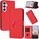 thumbnail image 1 of Funda Cartera Fibra de Carbono para Samsung Galaxy A26 con Soporte y Cierre Magnético Rojo, 1 of 6