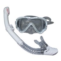 Magideal - Equipo De Snorkel Seco, Máscara De Buceo Para Hombre Y Mujer, Gafas De Buceo A Prueba De Fugas Con Lente Transparente, Máscara De Natación Para Adultos. Blanco