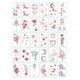 thumbnail image 2 of Pink Colorful Temporary Tattoos, Cartoon Dolphin Cherry Blossom Butterfly Girls Pattern, Long Lasting Waterproof Tattoos Stickers For Women And Girls, 2 of 2