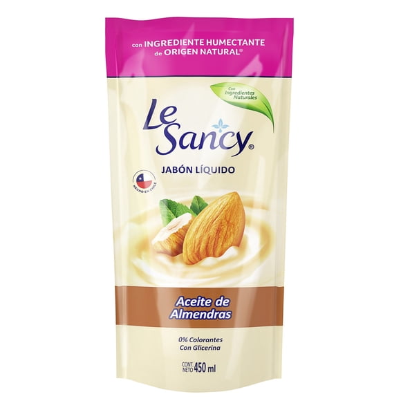 Jabón Líquido Le Sancy Aceite de Almendras, 450 ml
