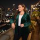 thumbnail image 2 of GRACIA Y GRANDEZA Chaqueta de Terciopelo con Solapa de Muesca y Botón de Manga Larga para Mujer Talla Grande Peplum 1X Verde Oscuro, 2 of 8