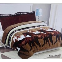 Genérico - Cobertor Chiporro 2 Plazas - Café Caballos M19