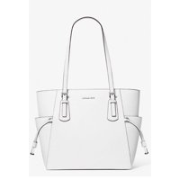 Cartera Michael Kors Voyager L Saffiano Cuero, Color Blanco