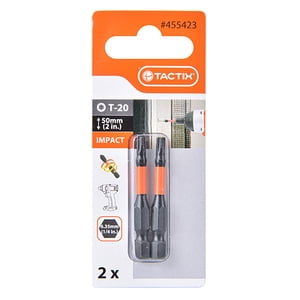Display Puntas De Impacto Torx 2 Piezas Tactix T-20 X 50 Mm