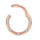 thumbnail image 2 of Cristal Acero inoxidable Anillo falso Septum Clicker Nariz No piercing Oro rosa, 2 of 5
