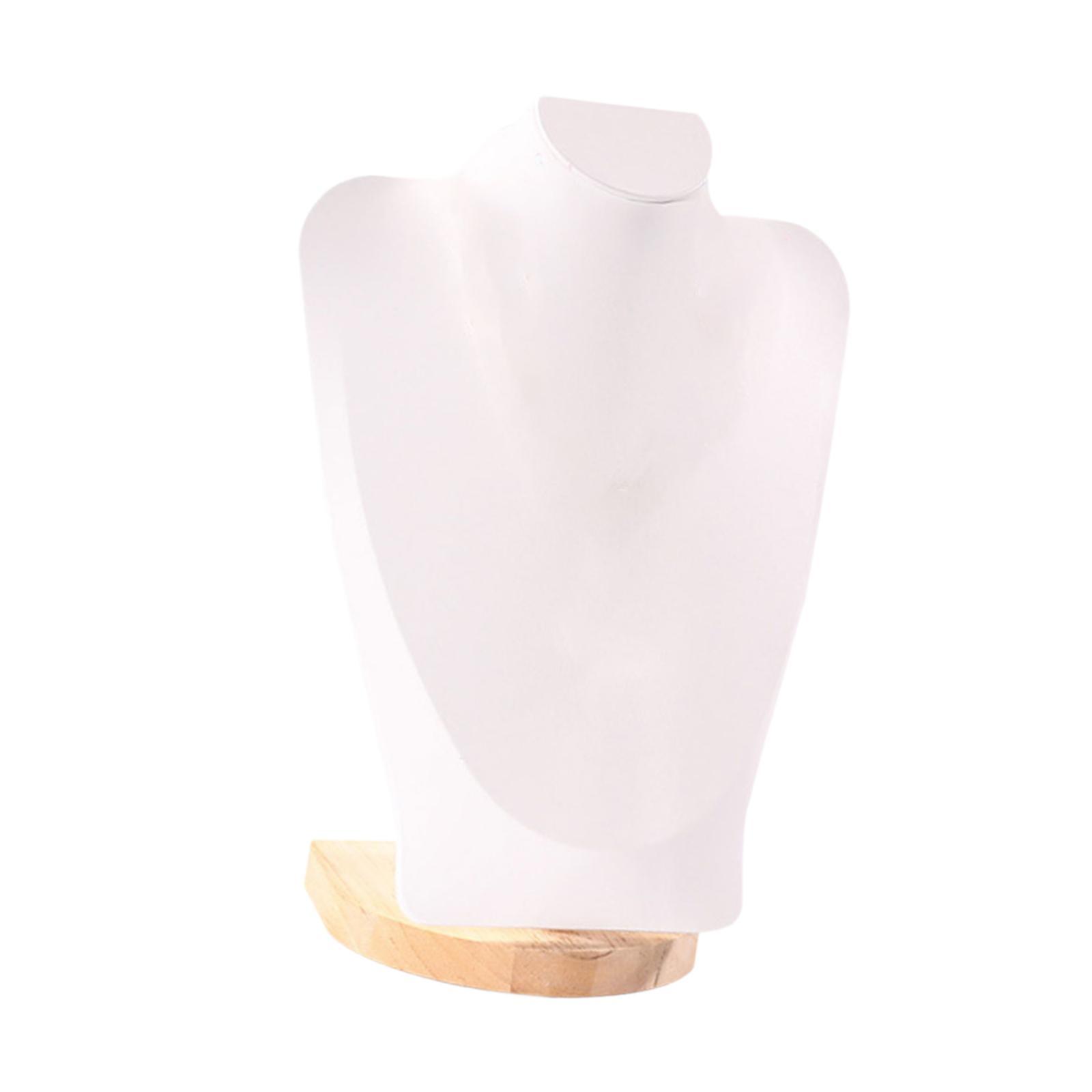 Espositore Da Banco Per Gioielli In Acrilico - Busto Per Collane, Orecchini E Pendenti, 12 Tacche, Opaco, Dimensioni 185x253 Mm
