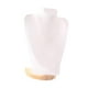 thumbnail image 2 of Soporte De Busto Con Cadena Para Exhibición De Collares, Maniquí Para Mostrador De Casa, Tienda, 30 Cm, PU Blanco, 2 of 5